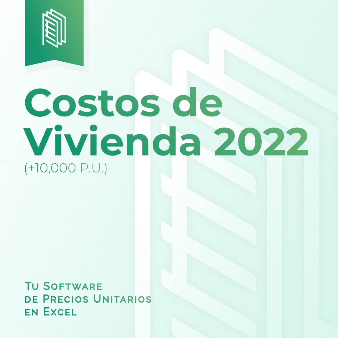 Costos Paramétricos /m2 de la Construcción 2022 Herramientas de Excel